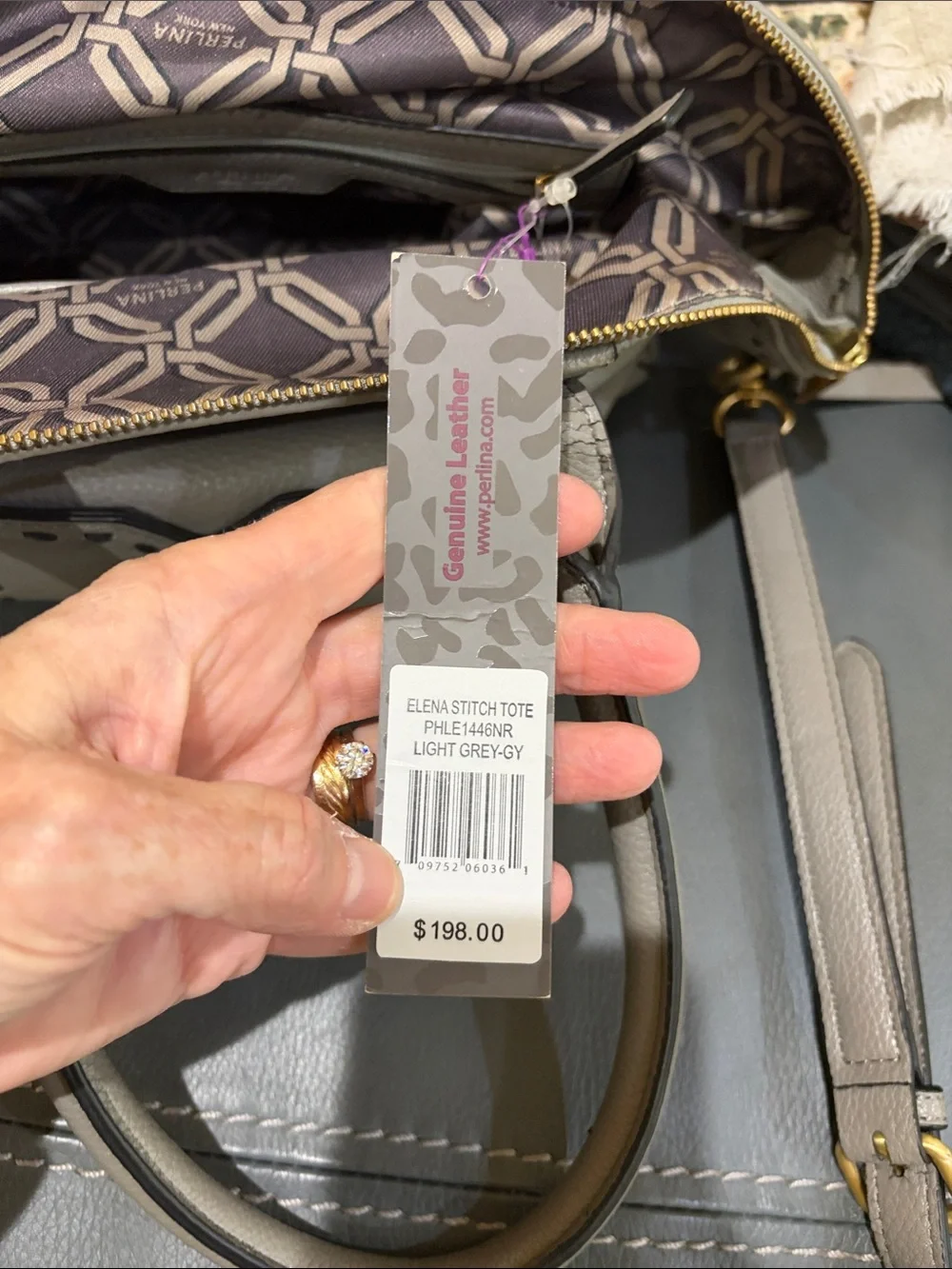 NWT Perlina Pebbled Leather Purse